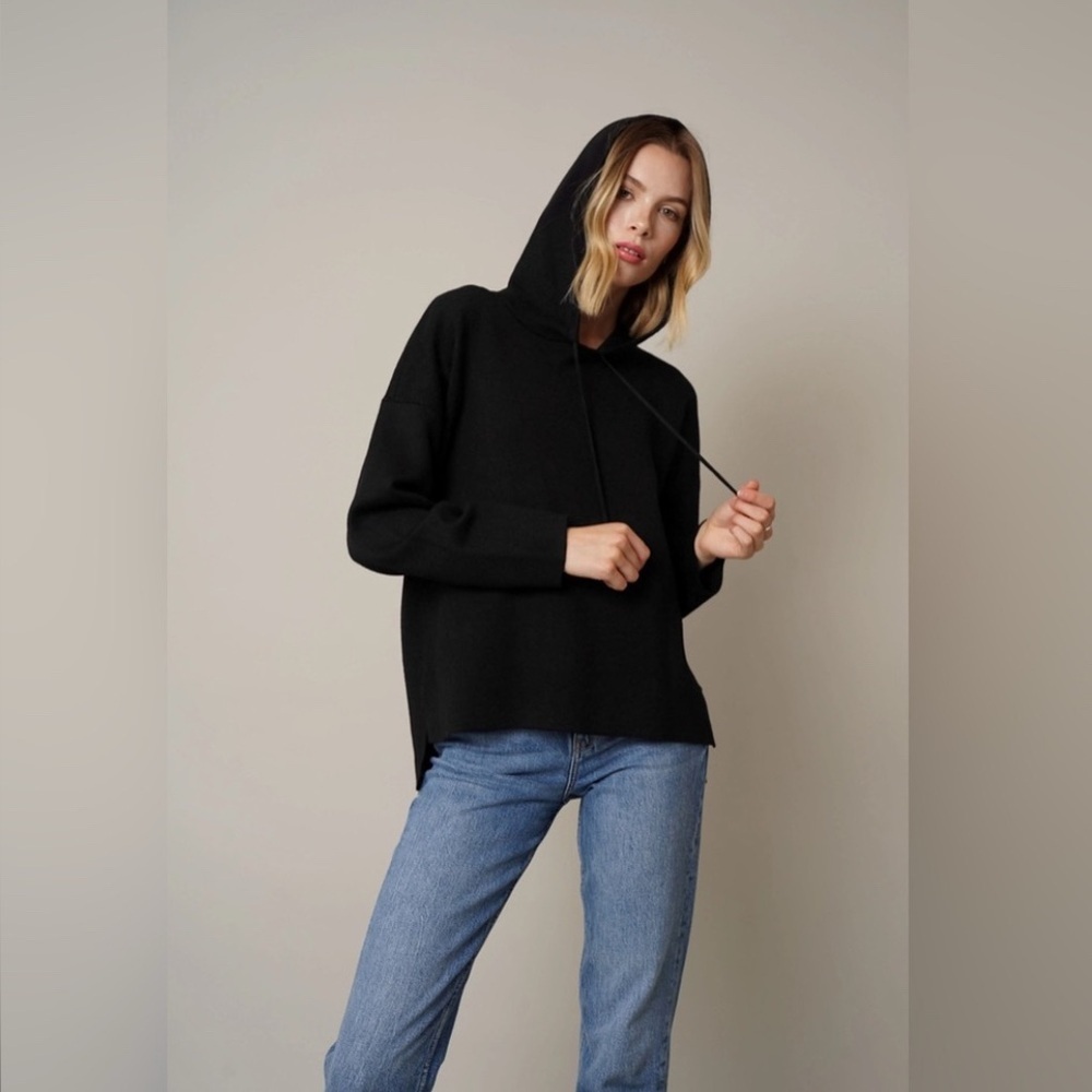 NWT Cyrus Ribbed Knit Hoodie Sweater